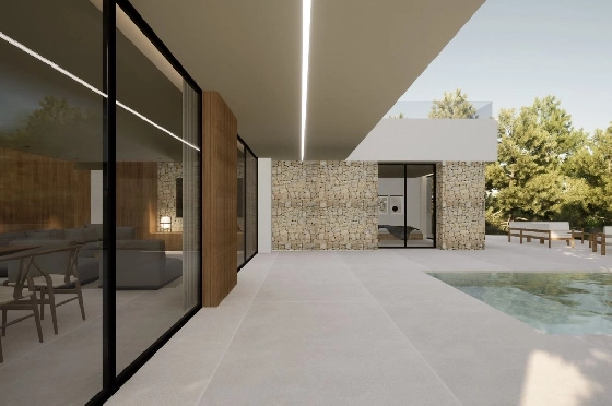 Villa in Moraira(Pla del Mar) zu verkaufen, Espace de vie 340 m², Baujahr 2023, Klimaanlage, Terrain 1070 m², 4 Chambres &agrave; coucher, 4 Badezimmer, Pool, ref.: BI-MT.H-787-5