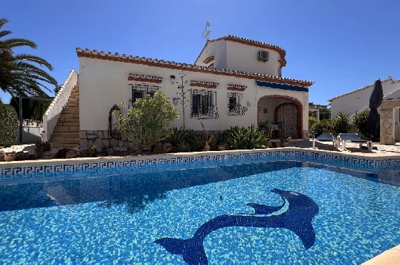 Villa in Els Poblets zur Ferienvermietung, Espace de vie 125 m², Baujahr 2003, + KLIMA, Klimaanlage, Terrain 400 m², 2 Chambres &agrave; coucher, 2 Badezimmer, Pool, ref.: T-1123-1