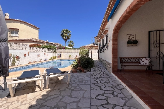 Villa in Els Poblets zur Ferienvermietung, Espace de vie 125 m², Baujahr 2003, + KLIMA, Klimaanlage, Terrain 400 m², 2 Chambres &agrave; coucher, 2 Badezimmer, Pool, ref.: T-1123-21