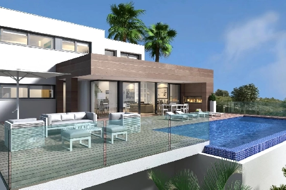 Villa in Cumbre del Sol zu verkaufen, Espace de vie 459 m², Terrain 932 m², 3 Chambres &agrave; coucher, 4 Badezimmer, Pool, ref.: BS-83710400-1