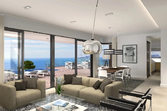 Villa in Cumbre del Sol zu verkaufen, Espace de vie 459 m², Terrain 932 m², 3 Chambres &agrave; coucher, 4 Badezimmer, Pool, ref.: BS-83710400-4