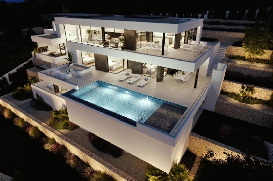 Villa in Cumbre del Sol zu verkaufen, Espace de vie 830 m², Terrain 1877 m², 1 Chambres &agrave; coucher, 5 Badezimmer, Pool, ref.: BS-83710403-1