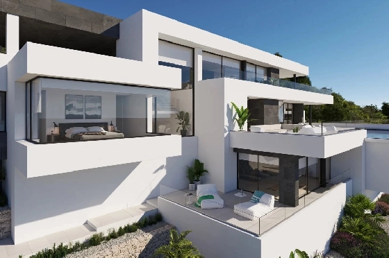 Villa in Cumbre del Sol zu verkaufen, Espace de vie 830 m², Terrain 1877 m², 1 Chambres &agrave; coucher, 5 Badezimmer, Pool, ref.: BS-83710403-3