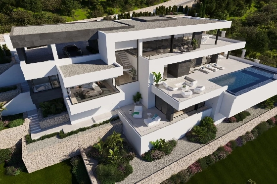 Villa in Cumbre del Sol zu verkaufen, Espace de vie 830 m², Terrain 1877 m², 1 Chambres &agrave; coucher, 5 Badezimmer, Pool, ref.: BS-83710403-4