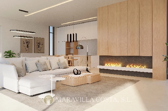 Villa in Moraira zu verkaufen, Espace de vie 261 m², Baujahr 2023, + Fussbodenheizung, Klimaanlage, Terrain 939 m², 4 Chambres &agrave; coucher, 4 Badezimmer, Pool, ref.: MV-2499-3