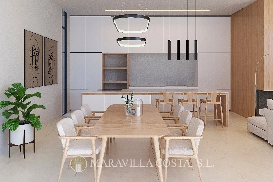 Villa in Moraira zu verkaufen, Espace de vie 261 m², Baujahr 2023, + Fussbodenheizung, Klimaanlage, Terrain 939 m², 4 Chambres &agrave; coucher, 4 Badezimmer, Pool, ref.: MV-2499-4