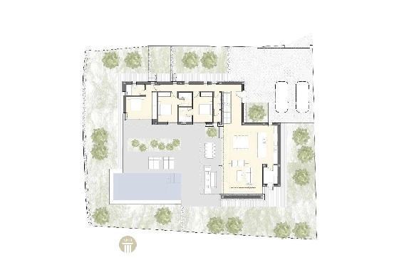 Villa in Moraira zu verkaufen, Espace de vie 261 m², Baujahr 2023, + Fussbodenheizung, Klimaanlage, Terrain 939 m², 4 Chambres &agrave; coucher, 4 Badezimmer, Pool, ref.: MV-2499-8