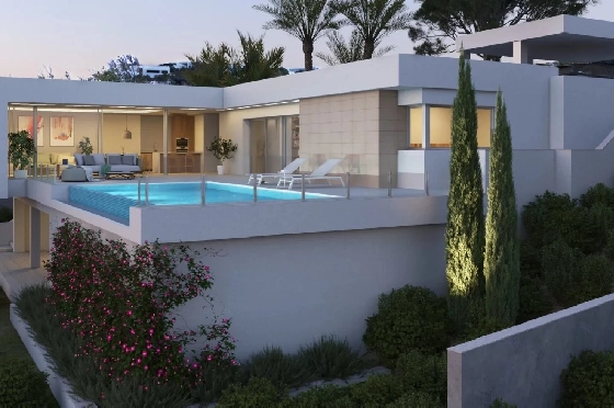 Villa in Cumbre del Sol zu verkaufen, Espace de vie 329 m², Terrain 813 m², 3 Chambres &agrave; coucher, 3 Badezimmer, Pool, ref.: BS-83851622-4