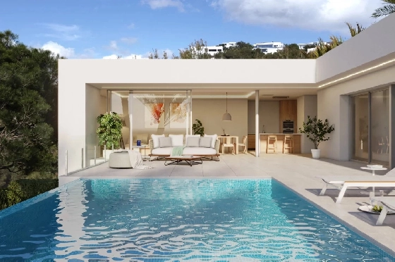Villa in Cumbre del Sol zu verkaufen, Espace de vie 329 m², Terrain 813 m², 3 Chambres &agrave; coucher, 3 Badezimmer, Pool, ref.: BS-83851622-7