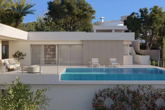 Villa in Cumbre del Sol zu verkaufen, Espace de vie 329 m², Terrain 813 m², 3 Chambres &agrave; coucher, 3 Badezimmer, Pool, ref.: BS-83851622-8