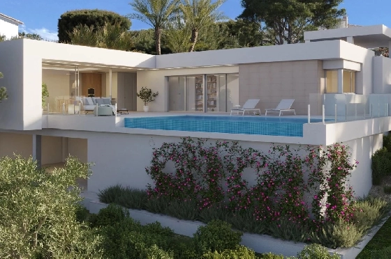 Villa in Cumbre del Sol zu verkaufen, Espace de vie 329 m², Terrain 956 m², 3 Chambres &agrave; coucher, 3 Badezimmer, Pool, ref.: BS-83851625-1