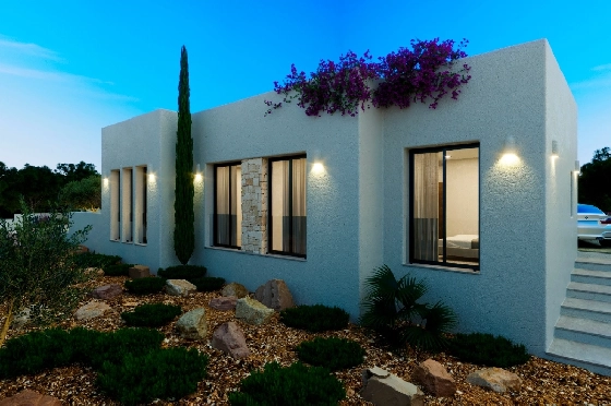 Villa in Denia(Marquesa 4) zu verkaufen, Espace de vie 120 m², Baujahr 2025, Zustand neuwertig, + Zentralheizung, Klimaanlage, Terrain 1085 m², 3 Chambres &agrave; coucher, 2 Badezimmer, Pool, ref.: UM-UV-HEBE-11