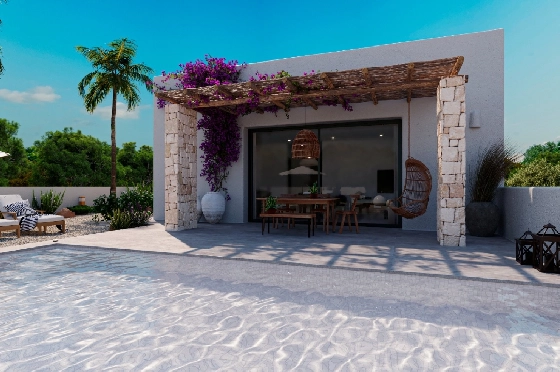 Villa in Denia(Marquesa 4) zu verkaufen, Espace de vie 120 m², Baujahr 2025, Zustand neuwertig, + Zentralheizung, Klimaanlage, Terrain 1085 m², 3 Chambres &agrave; coucher, 2 Badezimmer, Pool, ref.: UM-UV-HEBE-4