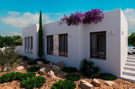 Villa in Denia(Marquesa 4) zu verkaufen, Espace de vie 120 m², Baujahr 2025, Zustand neuwertig, + Zentralheizung, Klimaanlage, Terrain 1085 m², 3 Chambres &agrave; coucher, 2 Badezimmer, Pool, ref.: UM-UV-HEBE-5