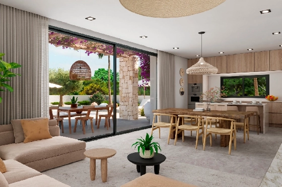 Villa in Denia(Marquesa 4) zu verkaufen, Espace de vie 120 m², Baujahr 2025, Zustand neuwertig, + Zentralheizung, Klimaanlage, Terrain 1085 m², 3 Chambres &agrave; coucher, 2 Badezimmer, Pool, ref.: UM-UV-HEBE-8