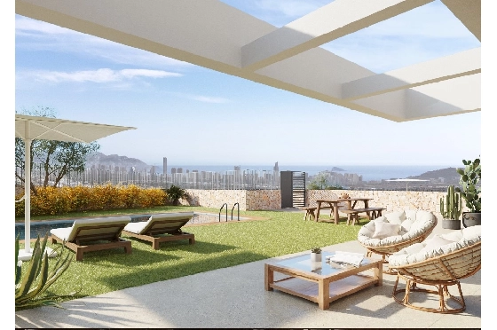 Villa in Finestrat(Balcon de Finestrat) zu verkaufen, Espace de vie 157 m², Terrain 489 m², 4 Chambres &agrave; coucher, 3 Badezimmer, Pool, ref.: TW-BREEZE-75-1
