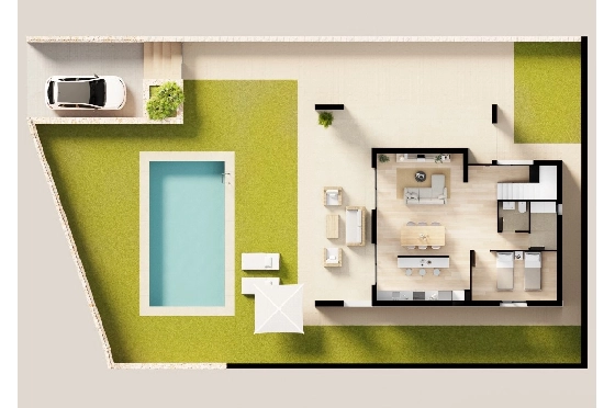 Villa in Finestrat(Balcon de Finestrat) zu verkaufen, Espace de vie 157 m², Terrain 489 m², 4 Chambres &agrave; coucher, 3 Badezimmer, Pool, ref.: TW-BREEZE-75-11