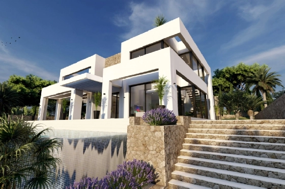 Villa in Benissa(La Fustera) zu verkaufen, Espace de vie 615 m², Baujahr 2023, Klimaanlage, Terrain 1347 m², 4 Chambres &agrave; coucher, 3 Badezimmer, Pool, ref.: BI-BE.H-902-1