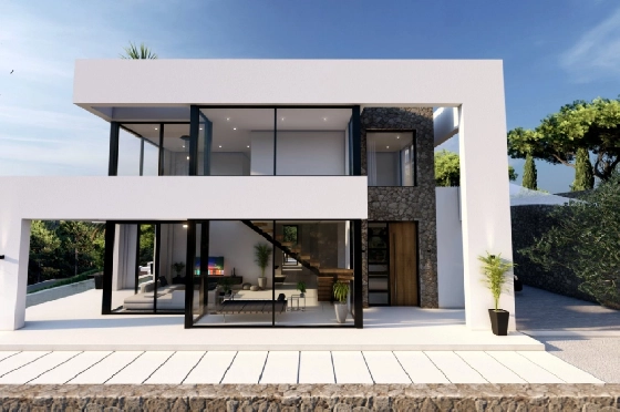 Villa in Benissa(La Fustera) zu verkaufen, Espace de vie 615 m², Baujahr 2023, Klimaanlage, Terrain 1347 m², 4 Chambres &agrave; coucher, 3 Badezimmer, Pool, ref.: BI-BE.H-902-14