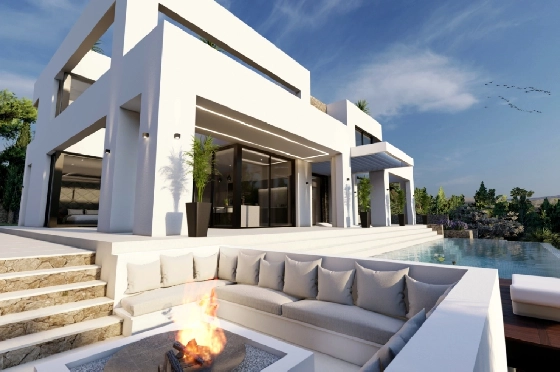 Villa in Benissa(La Fustera) zu verkaufen, Espace de vie 615 m², Baujahr 2023, Klimaanlage, Terrain 1347 m², 4 Chambres &agrave; coucher, 3 Badezimmer, Pool, ref.: BI-BE.H-902-16