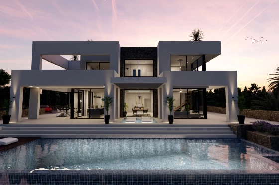 Villa in Benissa(La Fustera) zu verkaufen, Espace de vie 615 m², Baujahr 2023, Klimaanlage, Terrain 1347 m², 4 Chambres &agrave; coucher, 3 Badezimmer, Pool, ref.: BI-BE.H-902-17