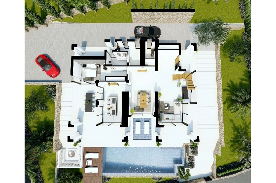 Villa in Benissa(La Fustera) zu verkaufen, Espace de vie 615 m², Baujahr 2023, Klimaanlage, Terrain 1347 m², 4 Chambres &agrave; coucher, 3 Badezimmer, Pool, ref.: BI-BE.H-902-20