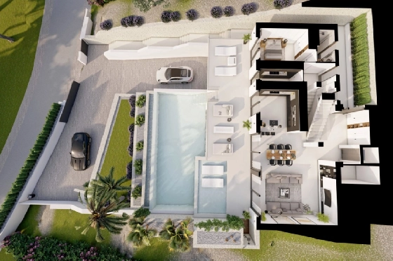 Villa in Altea zu verkaufen, Espace de vie 540 m², Baujahr 2024, Klimaanlage, Terrain 1270 m², 4 Chambres &agrave; coucher, 4 Badezimmer, Pool, ref.: BI-AL.H-031-1