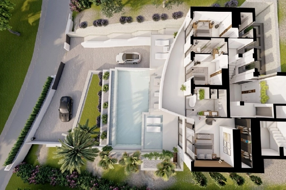Villa in Altea zu verkaufen, Espace de vie 540 m², Baujahr 2024, Klimaanlage, Terrain 1270 m², 4 Chambres &agrave; coucher, 4 Badezimmer, Pool, ref.: BI-AL.H-031-2