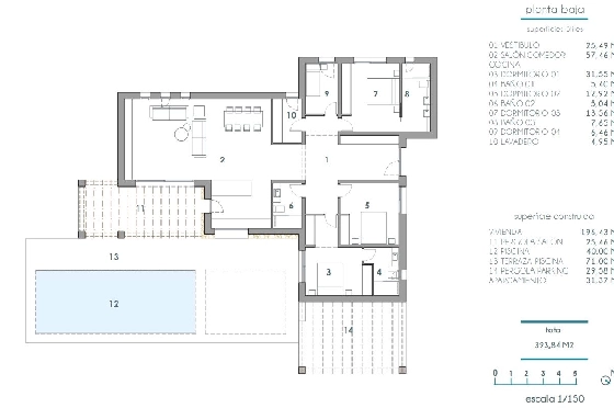 Villa in Moraira zu verkaufen, Espace de vie 196 m², Klimaanlage, Terrain 800 m², 4 Chambres &agrave; coucher, 3 Badezimmer, Pool, ref.: BI-MT.H-796-8