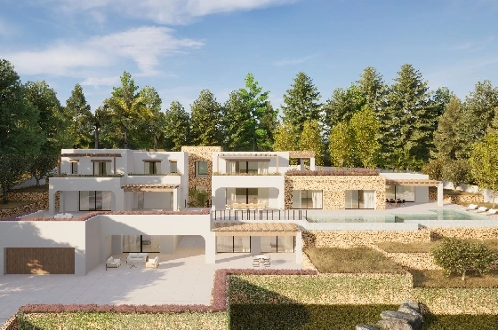 Villa in Moraira zu verkaufen, Espace de vie 2264 m², Baujahr 2024, Klimaanlage, Terrain 2896 m², 6 Chambres &agrave; coucher, 6 Badezimmer, Pool, ref.: BI-MT.H-800-1