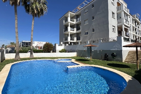 Apartment in Denia zur Ferienvermietung, Espace de vie 86 m², Baujahr 2006, Zustand modernisiert, + Zentralheizung, Klimaanlage, Terrain 46 m², 2 Chambres &agrave; coucher, 2 Badezimmer, Pool, ref.: T-0324-1