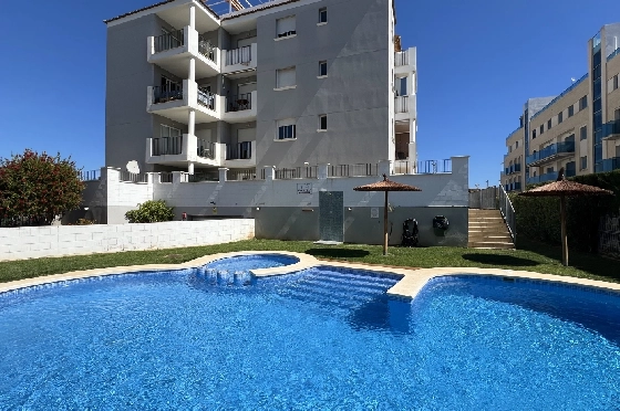 Apartment in Denia zur Ferienvermietung, Espace de vie 86 m², Baujahr 2006, Zustand modernisiert, + Zentralheizung, Klimaanlage, Terrain 46 m², 2 Chambres &agrave; coucher, 2 Badezimmer, Pool, ref.: T-0324-24