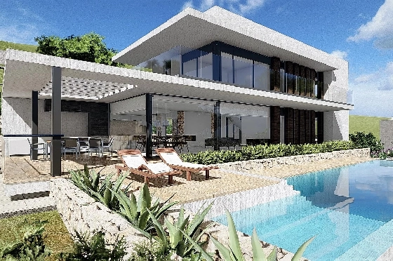 Villa in Javea zu verkaufen, Espace de vie 329 m², Klimaanlage, 4 Chambres &agrave; coucher, 4 Badezimmer, Pool, ref.: BS-84461897-1