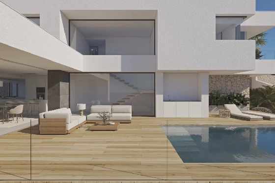 Villa in Cumbre del Sol zu verkaufen, Espace de vie 349 m², Terrain 807 m², 3 Chambres &agrave; coucher, 3 Badezimmer, Pool, ref.: BS-84915850-2