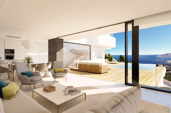 Villa in Cumbre del Sol zu verkaufen, Espace de vie 349 m², Terrain 807 m², 3 Chambres &agrave; coucher, 3 Badezimmer, Pool, ref.: BS-84915850-5