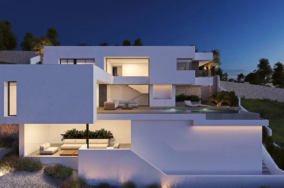 Villa in Cumbre del Sol zu verkaufen, Espace de vie 349 m², Terrain 807 m², 3 Chambres &agrave; coucher, 3 Badezimmer, Pool, ref.: BS-84915850-8