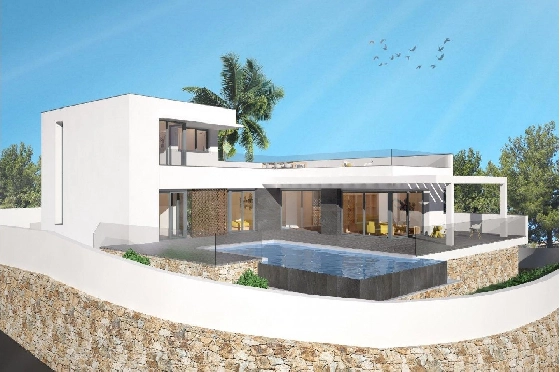 Villa in Moraira zu verkaufen, Espace de vie 415 m², Baujahr 2016, Klimaanlage, Terrain 817 m², 3 Chambres &agrave; coucher, 2 Badezimmer, Pool, ref.: AM-10898DA-10