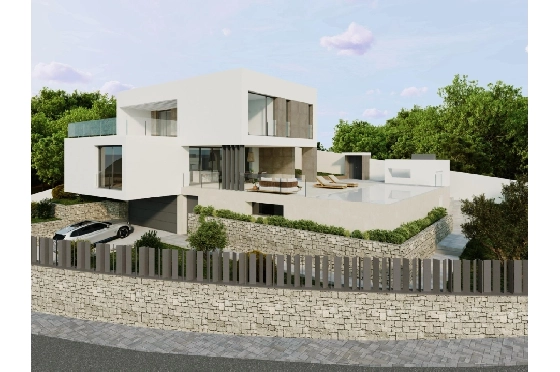 Villa in Moraira zu verkaufen, Espace de vie 394 m², Baujahr 2020, Klimaanlage, Terrain 800 m², 4 Chambres &agrave; coucher, 3 Badezimmer, Pool, ref.: AM-11509DA-27