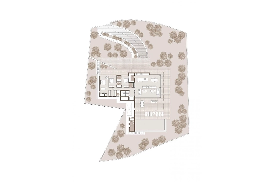 Villa in Moraira zu verkaufen, Espace de vie 701 m², Baujahr 2023, Klimaanlage, Terrain 1864 m², 5 Chambres &agrave; coucher, 6 Badezimmer, Pool, ref.: AM-11839DA-14