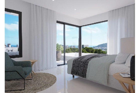 Villa in Finestrat zu verkaufen, Espace de vie 175 m², Zustand Erstbezug, + fussboden, Klimaanlage, Terrain 455 m², 3 Chambres &agrave; coucher, 3 Badezimmer, Pool, ref.: HA-FIN-106-E01-13