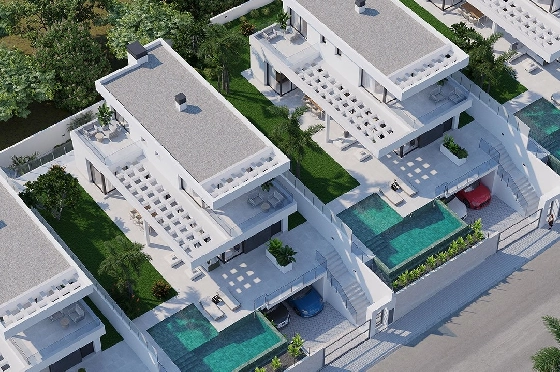 Villa in Finestrat zu verkaufen, Espace de vie 175 m², Zustand Erstbezug, + fussboden, Klimaanlage, Terrain 455 m², 3 Chambres &agrave; coucher, 3 Badezimmer, Pool, ref.: HA-FIN-106-E01-21