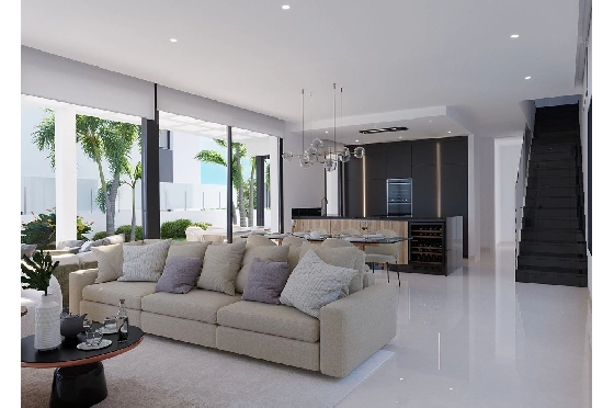 Villa in Finestrat zu verkaufen, Espace de vie 175 m², Zustand Erstbezug, + fussboden, Klimaanlage, Terrain 455 m², 3 Chambres &agrave; coucher, 3 Badezimmer, Pool, ref.: HA-FIN-106-E01-7