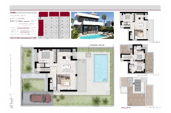 Villa in Ciudad Quesada zu verkaufen, Wohnfläche 200 m², Zustand Erstbezug, Klimaanlage, Grundstück 255 m², 3 Schlafzimmer, 3 Badezimmer, Pool, ref.: HA-CQN-121-E01-12