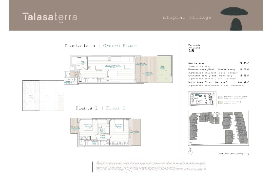 Reihenhaus in El Vergel zu verkaufen, Espace de vie 74 m², Baujahr 2027, Klimaanlage, Terrain 36 m², 2 Chambres &agrave; coucher, 2 Badezimmer, Pool, ref.: TT-AD-18-12