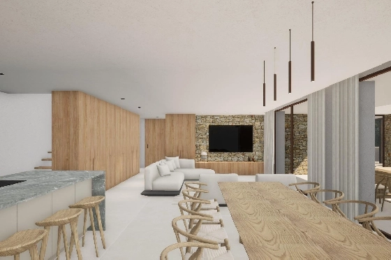 Villa in Moraira zu verkaufen, Espace de vie 340 m², Baujahr 2024, Klimaanlage, Terrain 1070 m², 4 Chambres &agrave; coucher, 4 Badezimmer, Pool, ref.: AM-12145DR-10