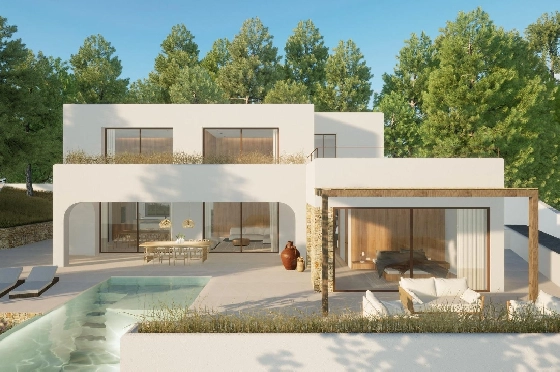 Villa in Moraira zu verkaufen, Espace de vie 340 m², Baujahr 2024, Klimaanlage, Terrain 1070 m², 4 Chambres &agrave; coucher, 4 Badezimmer, Pool, ref.: AM-12145DR-2