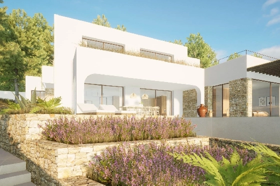 Villa in Moraira zu verkaufen, Espace de vie 340 m², Baujahr 2024, Klimaanlage, Terrain 1070 m², 4 Chambres &agrave; coucher, 4 Badezimmer, Pool, ref.: AM-12145DR-5