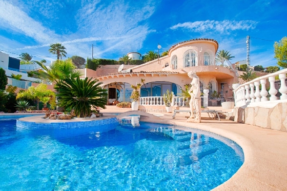 Villa in Moraira zu verkaufen, Espace de vie 300 m², Baujahr 1984, Klimaanlage, Terrain 1615 m², 3 Chambres &agrave; coucher, 2 Badezimmer, Pool, ref.: AM-12279DA-1