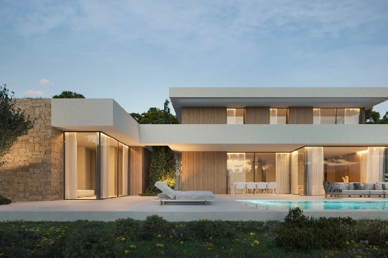 Villa in Moraira zu verkaufen, Espace de vie 395 m², Baujahr 2025, Klimaanlage, Terrain 814 m², 4 Chambres &agrave; coucher, 3 Badezimmer, Pool, ref.: AM-12303DA-1