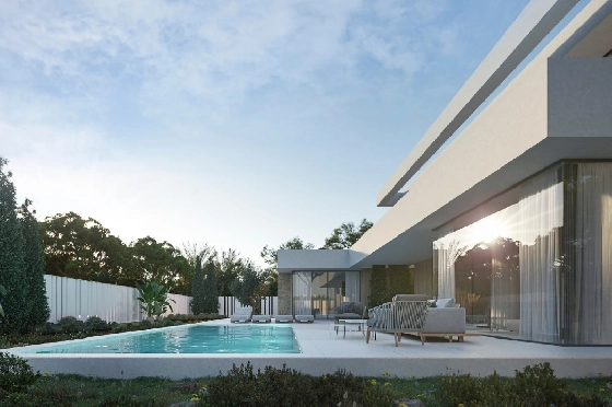 Villa in Moraira zu verkaufen, Espace de vie 395 m², Baujahr 2025, Klimaanlage, Terrain 814 m², 4 Chambres &agrave; coucher, 3 Badezimmer, Pool, ref.: AM-12303DA-2